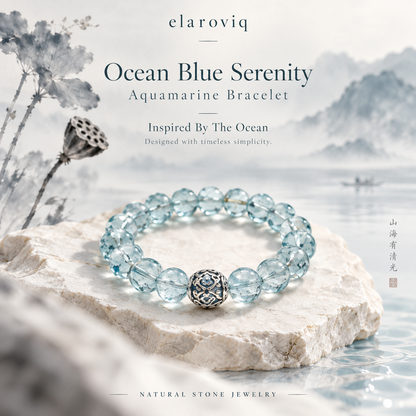 elaroviq® Aquamarine Natural Stone Bracelet