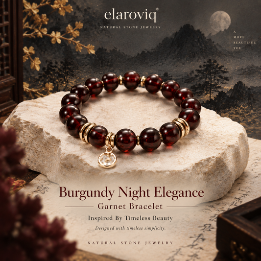 elaroviq® Burgundy Night Garnet Bracelet