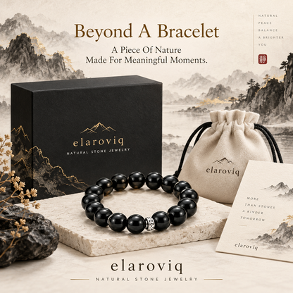 elaroviq® Obsidian Natural Stone Bracelet