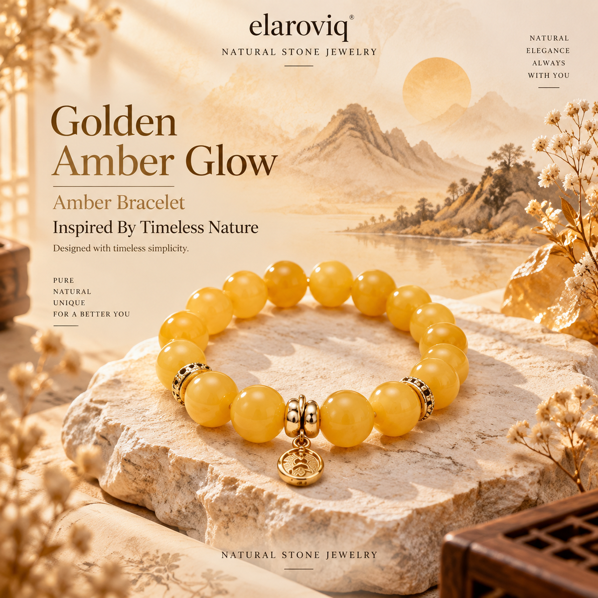 elaroviq® Golden Amber Glow Bracelet