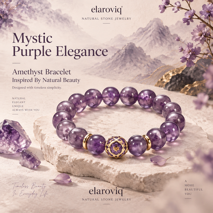 elaroviq® Mystic Purple Amethyst Bracelet
