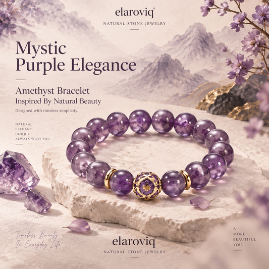 elaroviq® Mystic Purple Amethyst Bracelet
