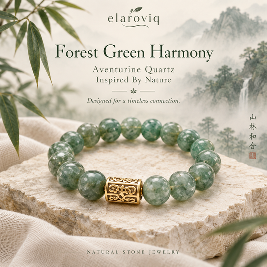 elaroviq® Aventurine Quartz Natural Stone Bracelet