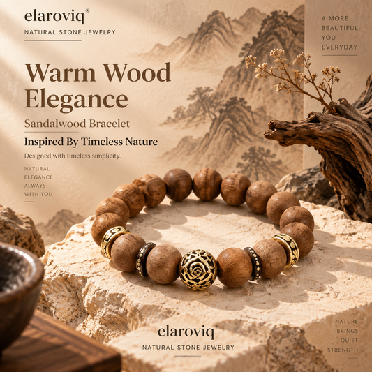 elaroviq® Warm Wood Old Mountain Sandalwood Bracelet