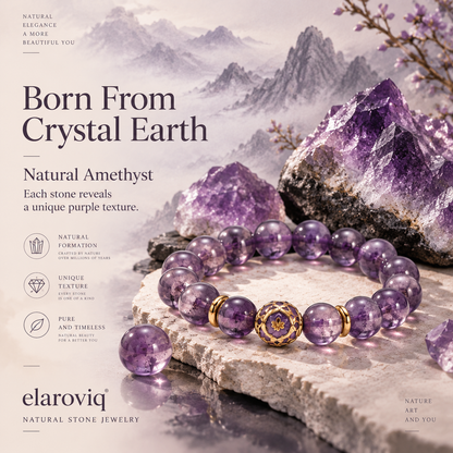 elaroviq® Mystic Purple Amethyst Bracelet