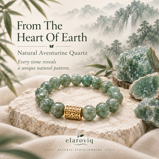 elaroviq® Aventurine Quartz Natural Stone Bracelet