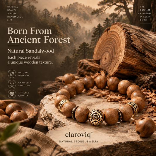 elaroviq® Warm Wood Old Mountain Sandalwood Bracelet
