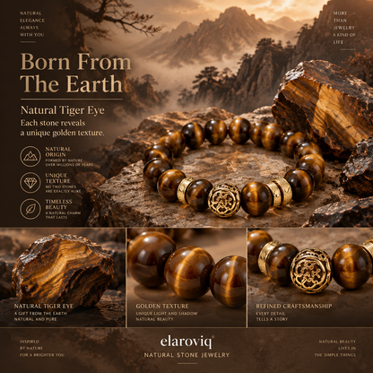 elaroviq® Golden Earth Tiger Eye Bracelet