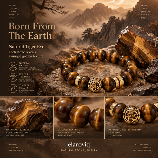 elaroviq® Golden Earth Tiger Eye Bracelet