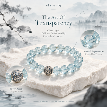 elaroviq® Aquamarine Natural Stone Bracelet