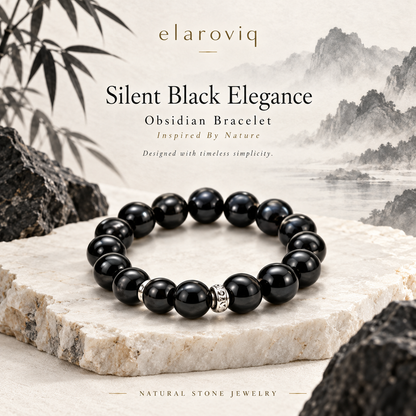 elaroviq® Obsidian Natural Stone Bracelet