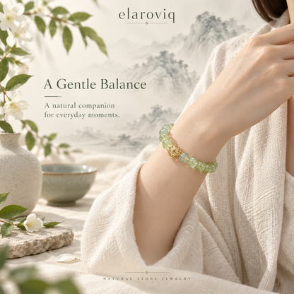 elaroviq® Prehnite Natural Stone Bracelet