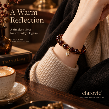 elaroviq® Burgundy Night Garnet Bracelet