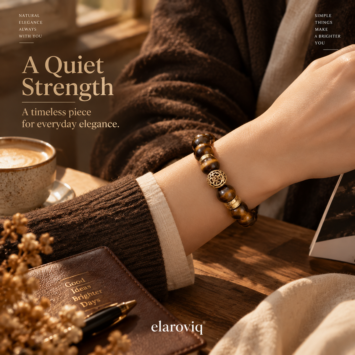 elaroviq® Golden Earth Tiger Eye Bracelet