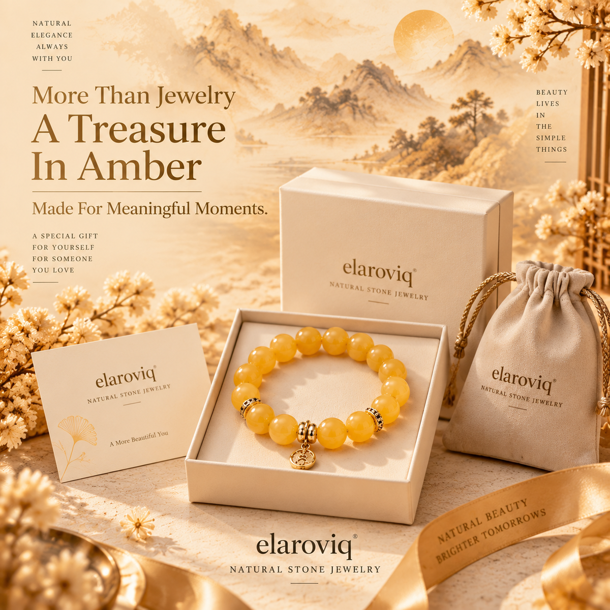 elaroviq® Golden Amber Glow Bracelet