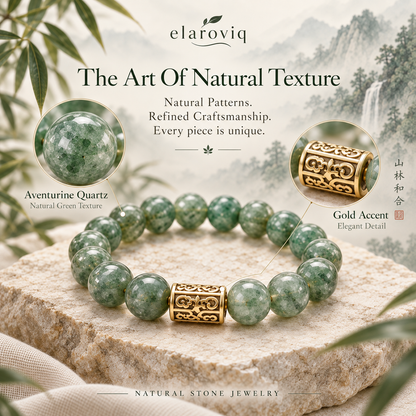 elaroviq® Aventurine Quartz Natural Stone Bracelet