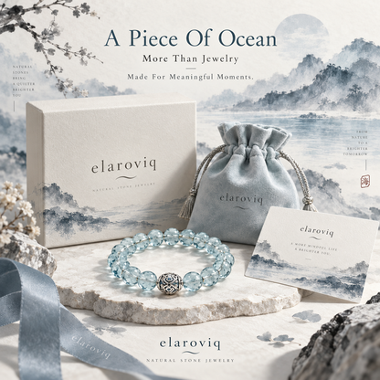 elaroviq® Aquamarine Natural Stone Bracelet