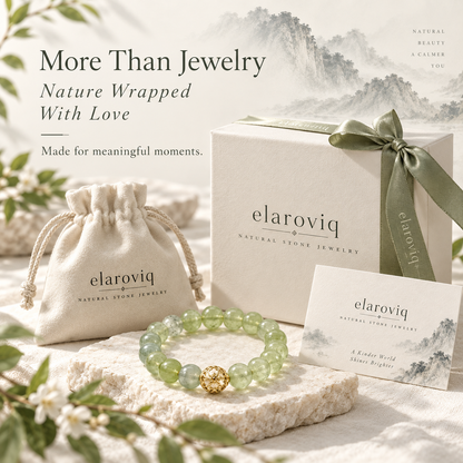 elaroviq® Prehnite Natural Stone Bracelet